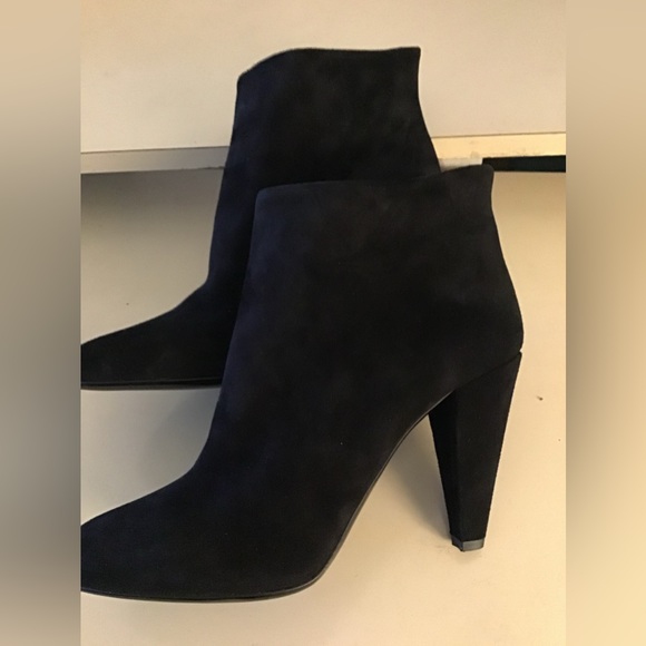 Jill Stuart women black suede heel boots US 8 - Picture 8 of 12